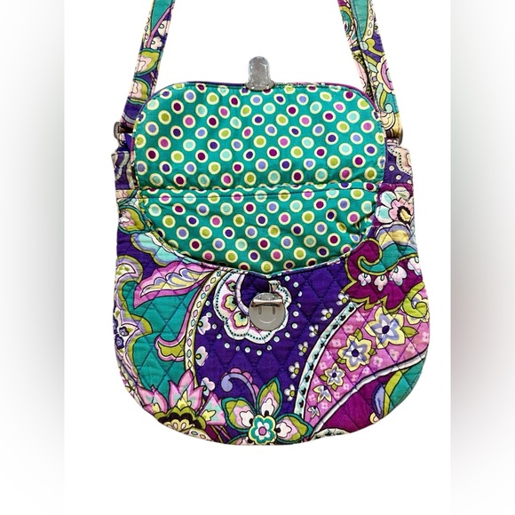 VERA BRADLEY SADDLE HIPSTER Heather Crossbody Shoulder Bag Retired Pattern - Picture 5 of 9